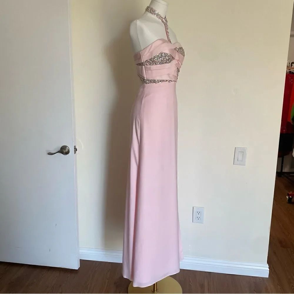 Faviana Couture Light Pink One Shoulder Gown Size 4 - Picture 6 of 16